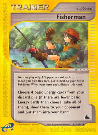 Fisherman 125/144 - Reverse Holofoil Skyridge