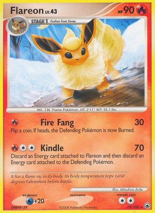 Flareon 019/100  - Reverse Holofoil Majestic Dawn