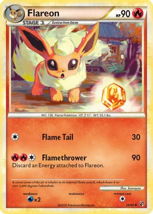 Flareon 026/90  - Reverse Holofoil Undaunted