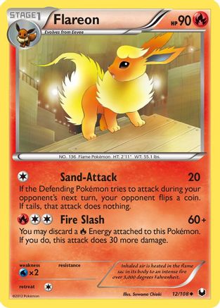 Flareon 012/108 - Reverse Holofoil Dark Explorers