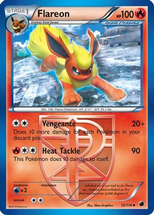 Flareon (Team Plasma) 012/116  - Reverse Holofoil Plasma Freeze