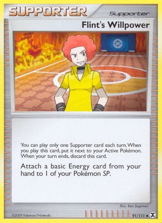 Flint's Willpower 091/111  - Reverse Holofoil Rising Rivals