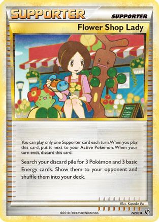 Flower Shop Lady 074/90  - Reverse Holofoil Undaunted