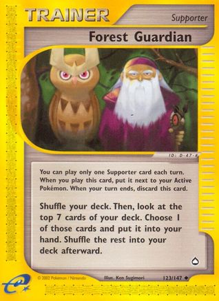 Forest Guardian 123/147 - Reverse Holofoil Aquapolis