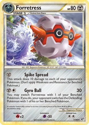 Forretress 013/90  - Reverse Holofoil Undaunted