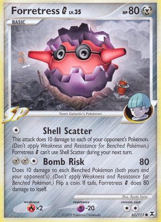 Forretress G 061/111  - Reverse Holofoil Rising Rivals