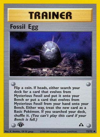 Fossil Egg 072 - 1st Edition Neo Discovery