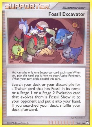 Fossil Excavator 111/123  - Reverse Holofoil Mysterious Treasures