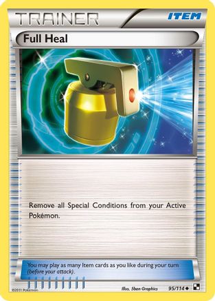 Full Heal 095/114  - Reverse Holofoil Black and White
