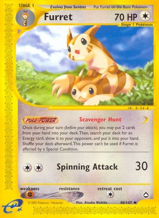 Furret 048/147 - Reverse Holofoil Aquapolis