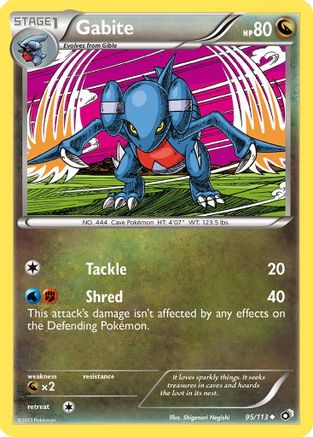 Gabite 095/113  - Reverse Holofoil Legendary Treasures