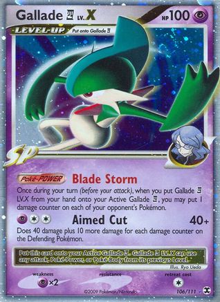 Gallade E4 Lv.X 106/111  - Holofoil Rising Rivals