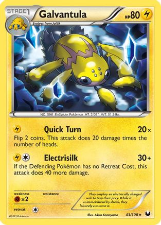 Galvantula 043/108  - Reverse Holofoil Dark Explorers