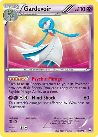 Gardevoir 109/108  - Holofoil Dark Explorers
