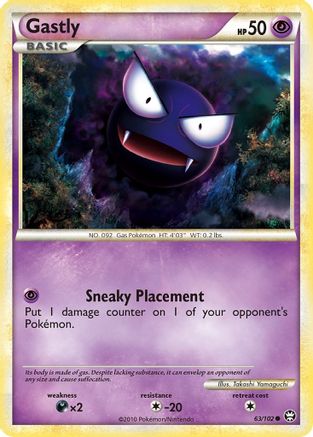 Gastly 063/102  - Reverse Holofoil Triumphant