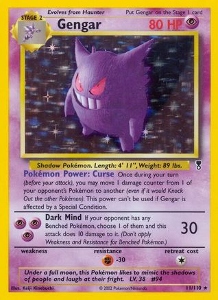 Gengar 011/110  - Reverse Holofoil Legendary Collection