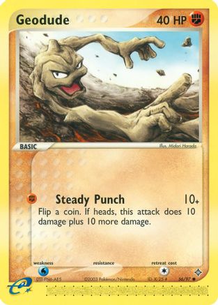 Geodude 056/97 - Reverse Holofoil Dragon