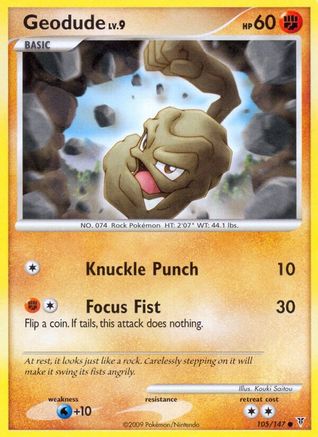 Geodude 105/147  - Reverse Holofoil Supreme Victors