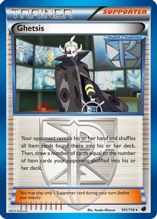 Ghetsis (Team Plasma) 101/116  - Reverse Holofoil Plasma Freeze