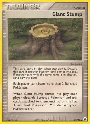 Giant Stump 075/92 - Reverse Holofoil Legend Maker