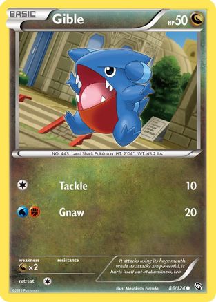 Gible 086/124  - Reverse Holofoil Dragons Exalted