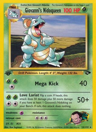 Giovanni's Nidoqueen 023/132 - 1st Edition Gym Challenge