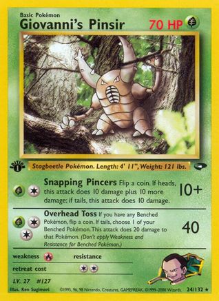 Giovanni's Pinsir 024/132 - 1st Edition Gym Challenge