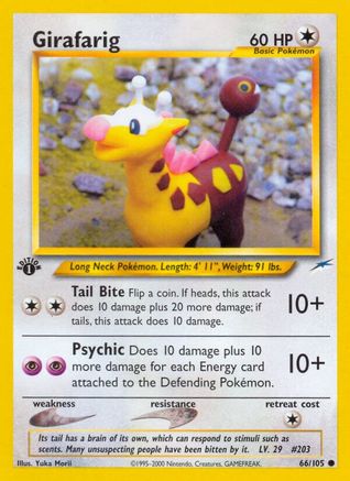 Girafarig 066/105 - 1st Edition Neo Destiny