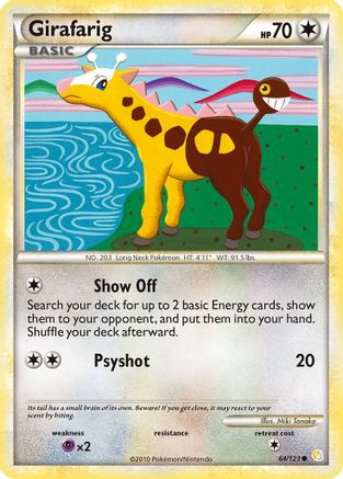 Girafarig 064/123  - Reverse Holofoil HeartGold SoulSilver