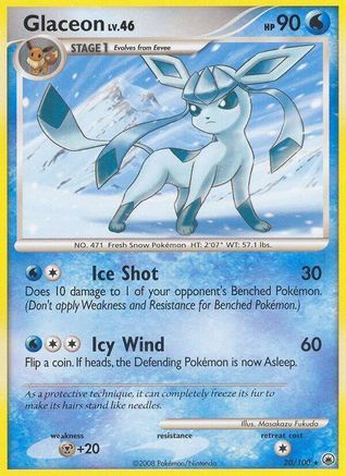 Glaceon 020/100  - Reverse Holofoil Majestic Dawn