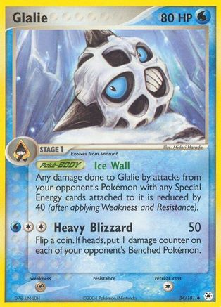 Glalie 034/101 - Reverse Holofoil Hidden Legends
