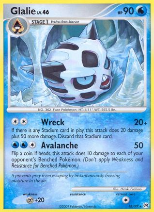 Glalie 018/99  - Reverse Holofoil Arceus