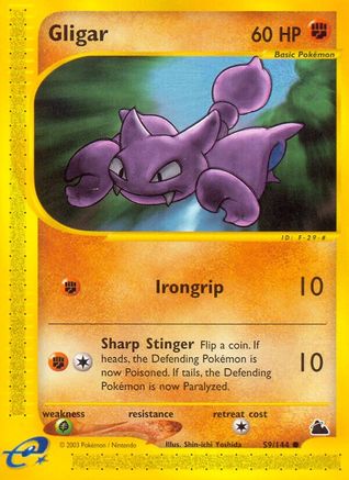 Gligar 059/144 - Reverse Holofoil Skyridge
