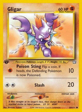 Gligar 059/111 - 1st Edition Neo Genesis
