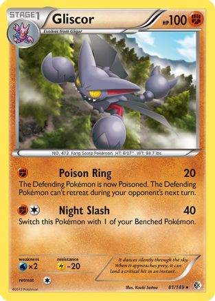 Gliscor 081/149 - Reverse Holofoil Boundaries Crossed