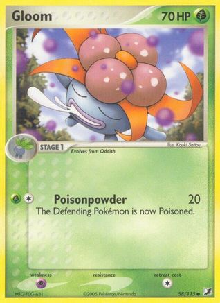 Gloom 058/115 - Reverse Holofoil Unseen Forces