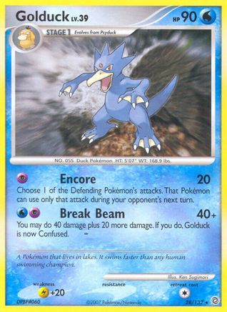 Golduck 028/132  - Reverse Holofoil Secret Wonders