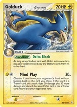 Golduck (Delta Species) 043/110 - Reverse Holofoil Holon Phantoms