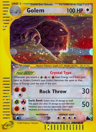 Golem 148/144 - Reverse Holofoil Skyridge