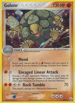 Golem 006/92 - Reverse Holofoil Legend Maker