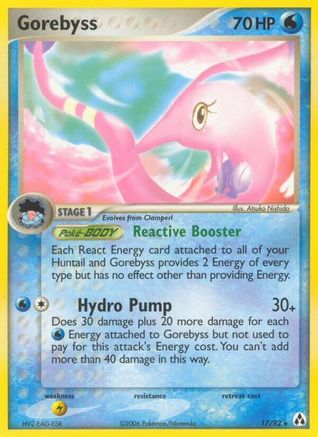 Gorebyss 017/92 - Reverse Holofoil Legend Maker