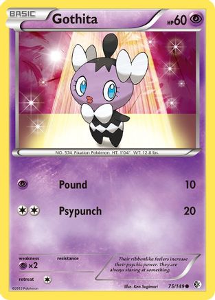 Gothita 075/149  - Reverse Holofoil Boundaries Crossed
