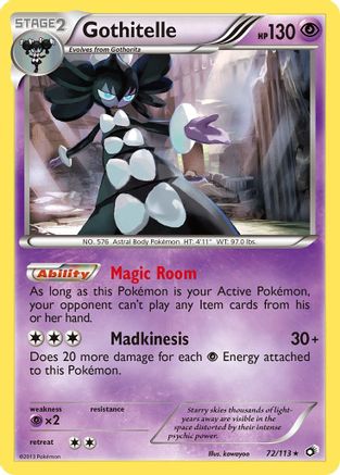 Gothitelle 072/113  - Reverse Holofoil Legendary Treasures