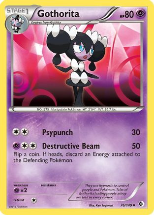 Gothorita 076/149  - Reverse Holofoil Boundaries Crossed