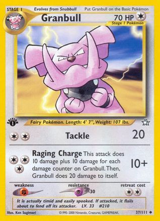Granbull 037/111 - 1st Edition Neo Genesis