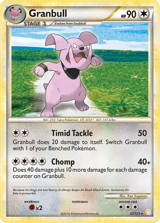 Granbull 022/123  - Reverse Holofoil HeartGold SoulSilver