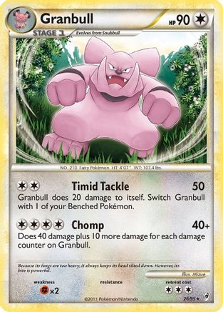 Granbull 026/95  - Reverse Holofoil Call of Legends
