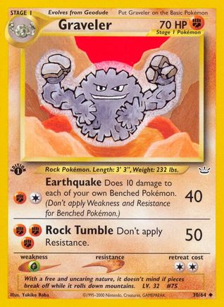 Graveler 030/64 - 1st Edition Neo Revelation