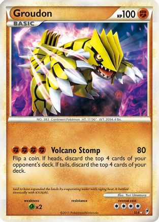 Groudon (Shiny) SL4  - Holofoil Call of Legends