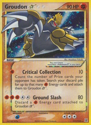 Groudon Gold Star 111/113 - Holofoil Delta Species
